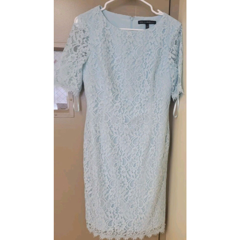 White House Black Market Short Sleeve Lace Lined Dress Size 4 MSRP: $200